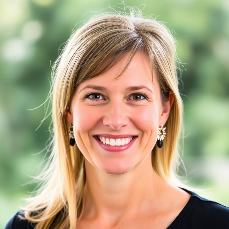 Professionele foto van Anne de Vries, de oprichter en hoofdcoach van CarrièreKlaar, lachend en met een vriendelijke uitstraling.